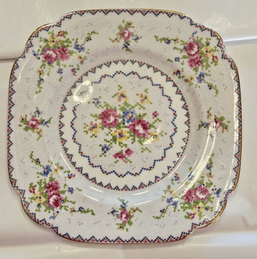 Dessert Plate "Petit Point" by Royal Albert.